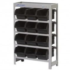 Estante met�lica com 12 gavetas n� 5 preta - EM12/5P