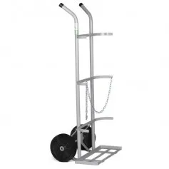 Carro para transporte de oxigênio e acetileno capacidade para 2 cilindros - TM-48