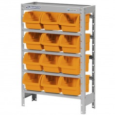 Estante met�lica com 12 gavetas n� 5 laranja - EF12/5L