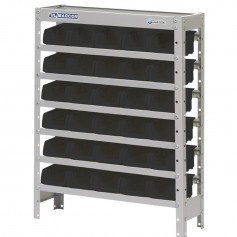 Estante met�lica com 30 gavetas n3� preta - EM30/3P