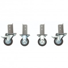 Jogo de rodzios com coluna para bancada hobby com 2 ps fixas e 2 giratrias - CRBH