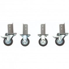 Jogo de rodzios com coluna para bancada com 2 ps fixas e 2 giratrias - CRBH-1