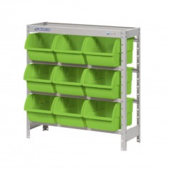 Estante metlica com 9 gavetas n 7 verde - EF9/7VD