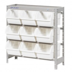 Estante met�lica com 9 gavetas n� 7 branca - EF9/7B