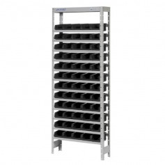 Estante met�lica com 60 gavetas n� 3 preta - EF60/3P