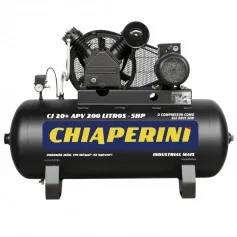 Compressor de ar 20 pés 200L 5 hp 175 lbs trifásico - CJ 20+ APV 200L