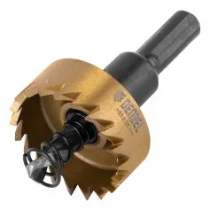 Serra copo para metal 35 mm revestimento em Nitreto de Titânio com suporte 