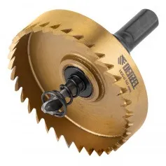 Serra copo para metal 60 mm revestimento em Nitreto de Titânio com suporte Denzel