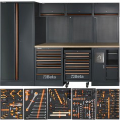 Armário Mobiliário modular para oficina com kit 268 ferramentas - C45 PRO W Armário Mobiliário modular para oficina com kit 268 ferramentas - C45 PRO W