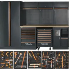 Armário Mobiliário modular para oficina com kit 268 ferramentas - C45 PRO W