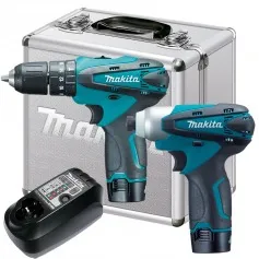 Combo Furadeira Parafusadeira de Impacto + Parafusadeira de Impacto - DK1493