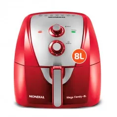 Fritadeira elétrica sem óleo Air Fryer 8L 1900W Mega Family - AFN-80-RI