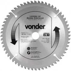 Disco de serra para alumínio 185 x 20 mm 60 dentes