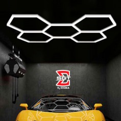 Luminária colméia hexagonal em Led com 5 células - CRI>90 Luminária colméia hexagonal em Led com 5 células - CRI>90