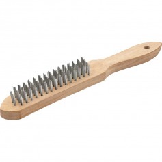 Escova de a�o carbono manual com 4 fileiras