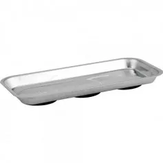 Bandeja magnética retangular inox 160 X 360 mm