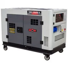 Gerador de energia 10 Kva a diesel cabinado partida elétrica monofásico - TDWG12000SGE-N