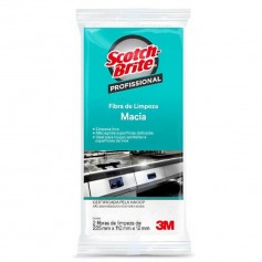 Fibra para limpeza macia 110 x 225 mm 2 unidades - Scotch-Brite