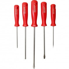 Jogo de chaves de fenda e phillips com 5 peças aço cromo vanádio - R38001005 Jogo de chaves de fenda e phillips com 5 peças aço cromo vanádio - R38001005
