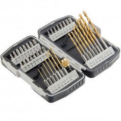 Jogo de brocas para metal 1 a 6 mm + bits 40 peas