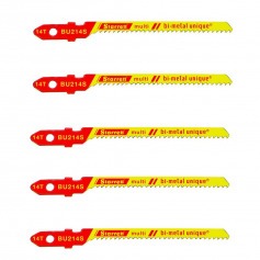 Lâmina serra tico tico para cortes curvos 50 mm 14 dentes multiuso com 5 peças - BU214S Lâmina serra tico tico para cortes curvos 50 mm 14 dentes multiuso com 5 peças - BU214S