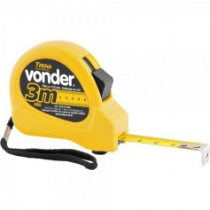 Trena com fita de aço 12,5 mm x 3 m com trava Trena com fita de aço 12,5 mm x 3 m com trava