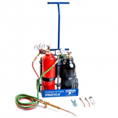 Conjunto de solda Oxigênio/Acetileno Prático - 407350 Conjunto de solda Oxigênio/Acetileno Prático - 407350