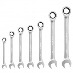 Jogo de chave combinada com catraca 8 a 19 mm com 7 peças - BOM-3213 Jogo de chave combinada com catraca 8 a 19 mm com 7 peças - BOM-3213