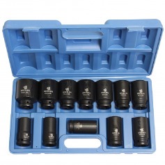 Jogo de soquete de impacto sextavado 17 a 38 mm encaixe 3/4 Jogo de soquete de impacto sextavado 17 a 38 mm encaixe 3/4