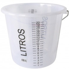 Balde plstico 20L graduado - 6681