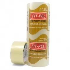 Fita adesiva 48 mm x 45 m com 5 peças cristal - 10104001