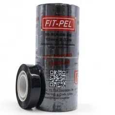 Fita adesiva 12 mm x 33 m com 10 peças preta - 10100518