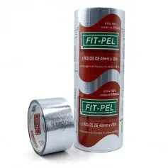 Fita adesiva aluminizada 48 mm x 40 m com 05 peças - 10103931