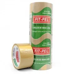 Fita adesiva 48 mm x 45 m com 5 peças marrom - 10104002