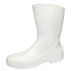 Bota de PVC impermeável cano médio sem forro branca - Vulcaflex Bota de PVC impermeável cano médio sem forro branca - Vulcaflex