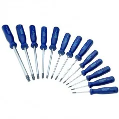 Jogo de chave hexalobular T6 a T50 com cabo 13 peças - 163 BTX