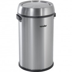 Lixeira redonda inox com tampa basculante 65 L Lixeira redonda inox com tampa basculante 65 L