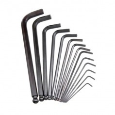 Jogo de chave allen longa abaulada 1/16 a 9/16 Jogo de chave allen longa abaulada 1/16 a 9/16