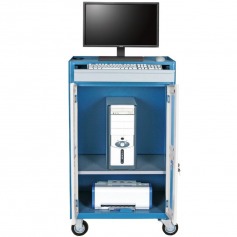 Rack m�vel fechado com gaveta porta teclado - CR-45