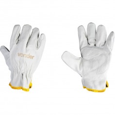 Luva em couro vaqueta sem reforo