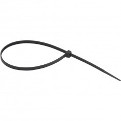 Abraçadeira de nylon preta 2,5 mm x 10 cm com 100 peças Abraçadeira de nylon preta 2,5 mm x 10 cm com 100 peças