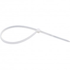 Abraçadeira de nylon branca 2,5 x 100 mm com 100 peças Abraçadeira de nylon branca 2,5 x 100 mm com 100 peças