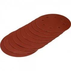 Disco de lixa com costado em pluma 180 mm grão 220 com 10 peças