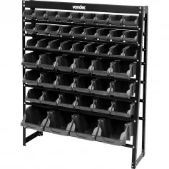 Estante metálica com 49 gavetas pretas n°3 / n°5 / n°7
