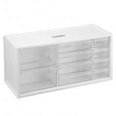 Organizador plástico com 10 gavetas - OPV 0378 Organizador plástico com 10 gavetas - OPV 0378