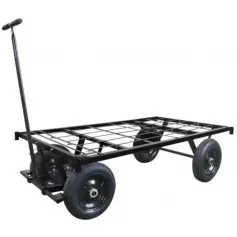 Carro plataforma com tampo em grade de aço capacidade de 600 kg - MP-600G