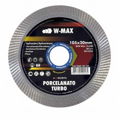 Disco diamantado 105 x 20 mm turbo fino porcelanato - W-Max
