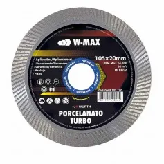 Disco diamantado 105 x 20 mm turbo fino porcelanato - W-Max