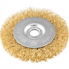 Escova de aço circular ondulada 4 x 1/2 x 1/2 Escova de aço circular ondulada 4 x 1/2 x 1/2