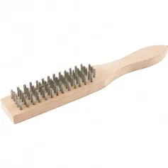 Escova de aço carbono manual com 5 fileiras